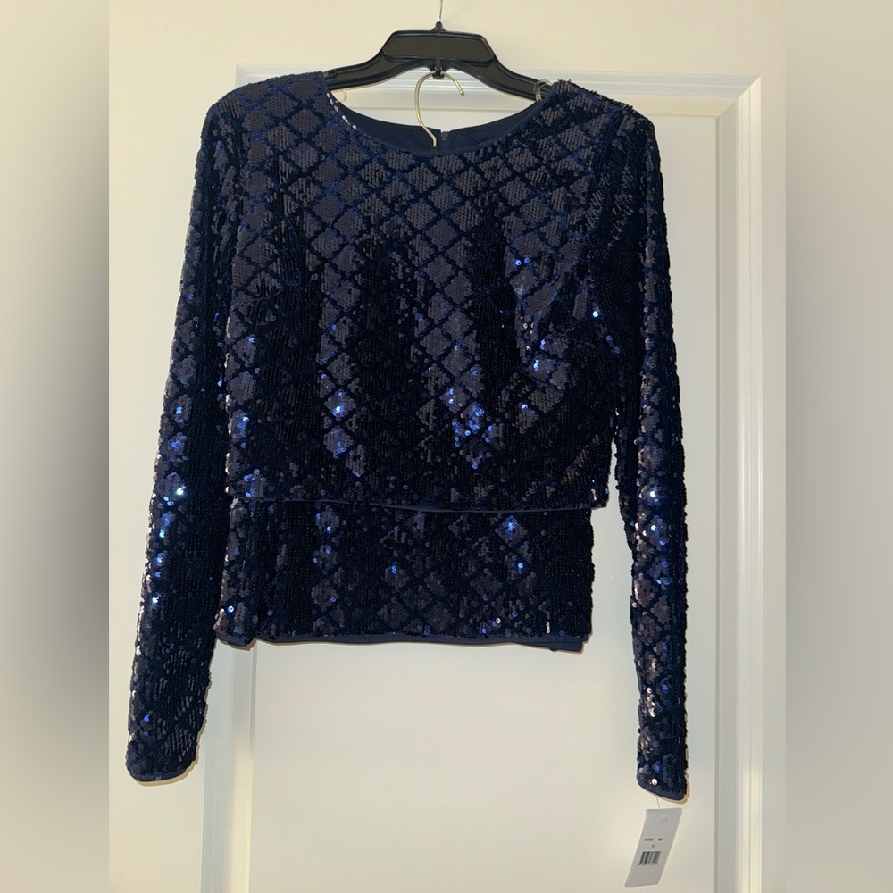 Midnight Doll 2 piece cropped set - size 11 navy. NWTs